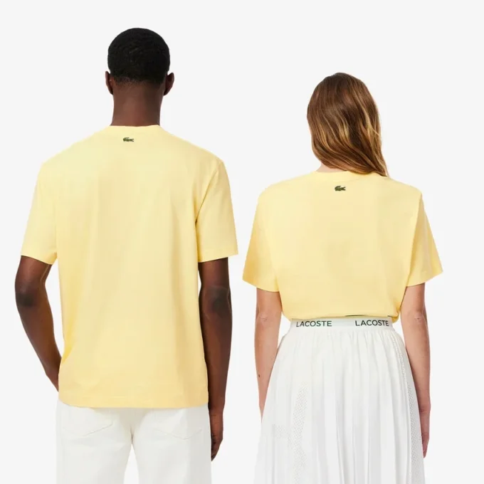 Unisex İmza Desenli Pamuklu Tişört