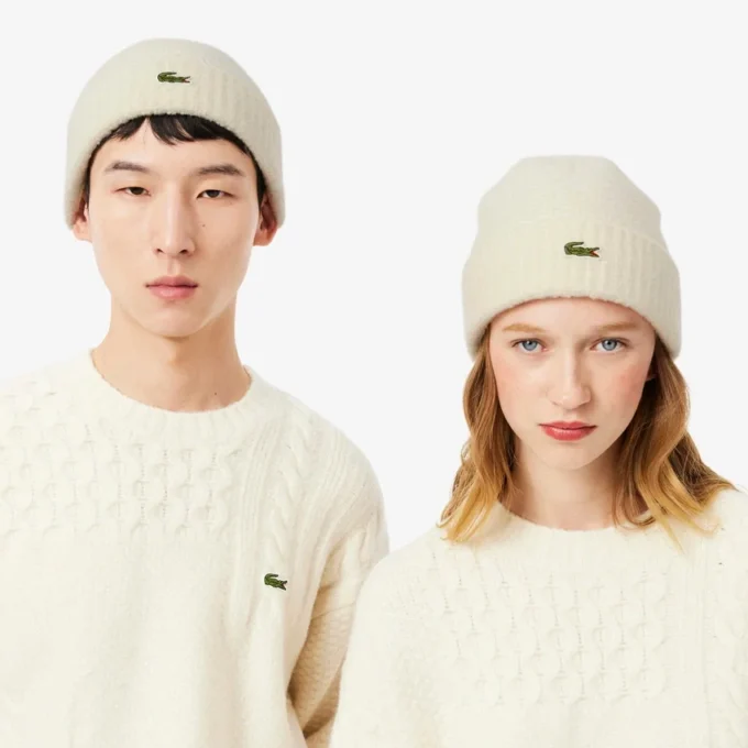 Unisex Nervürlü Manşetli Yün Bere