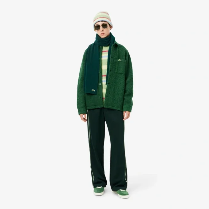 Unisex Nervürlü Yün Atkı