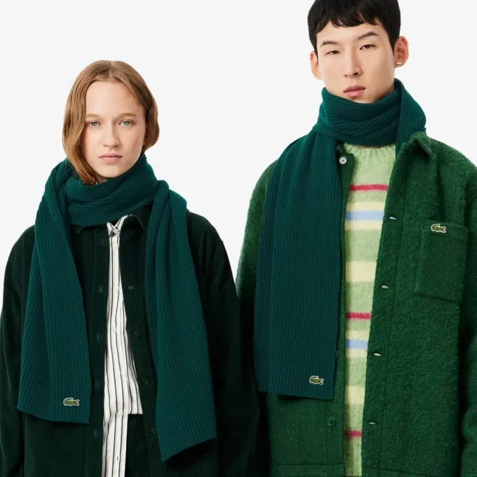Unisex Nervürlü Yün Atkı