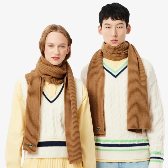 Unisex Nervürlü Yün Atkı