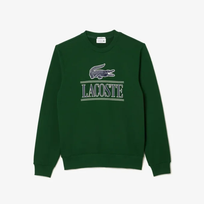 Unisex Polar Bisiklet Yaka Baskılı Sweatshirt