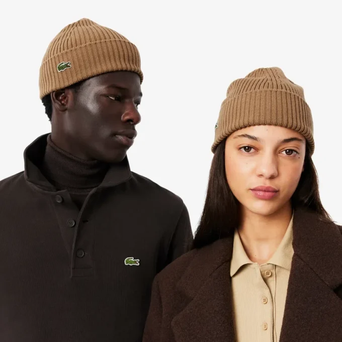 Unisex Ribana Örgü Fırçalanmış Yün Bere