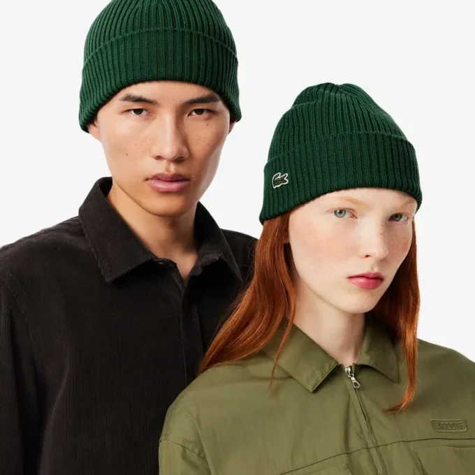 Unisex Ribana Örgü Fırçalanmış Yün Bere