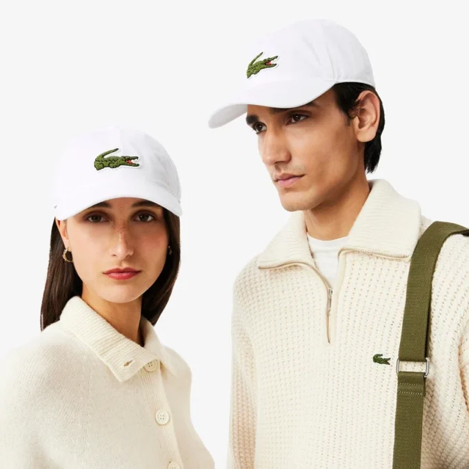 Unisex Timsah Amblemli Pamuklu Twill Şapka