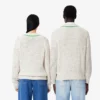 Unisex V Yaka Çizgili Tenis Kazak