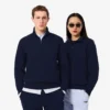 Yüksek Yakalı Kabartmalı Fermuarlı Sweatshirt