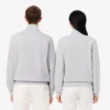 Yüksek Yakalı Kabartmalı Fermuarlı Sweatshirt