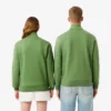 Yüksek Yakalı Kabartmalı Fermuarlı Sweatshirt