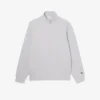 Yüksek Yakalı Kabartmalı Fermuarlı Sweatshirt