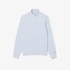 Yüksek Yakalı Kabartmalı Fermuarlı Sweatshirt
