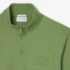Yüksek Yakalı Kabartmalı Fermuarlı Sweatshirt
