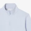 Yüksek Yakalı Kabartmalı Fermuarlı Sweatshirt