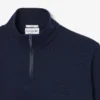 Yüksek Yakalı Kabartmalı Fermuarlı Sweatshirt