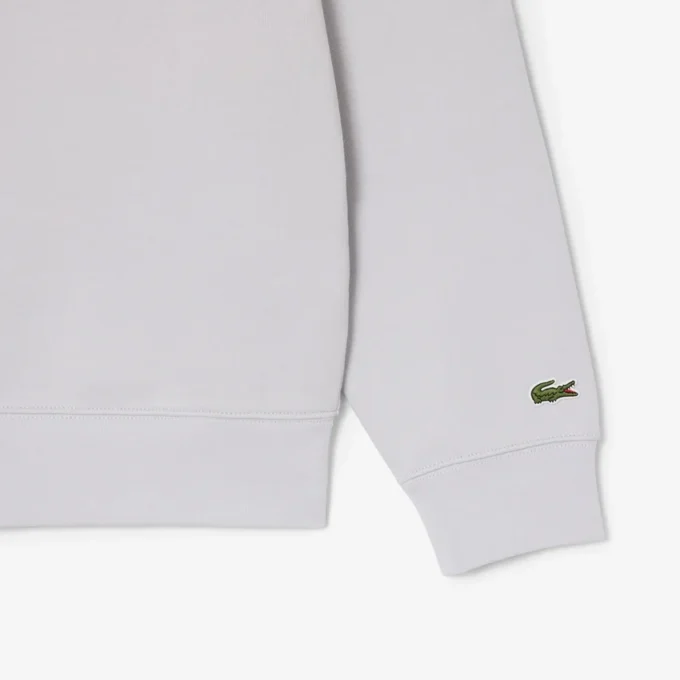 Yüksek Yakalı Kabartmalı Fermuarlı Sweatshirt