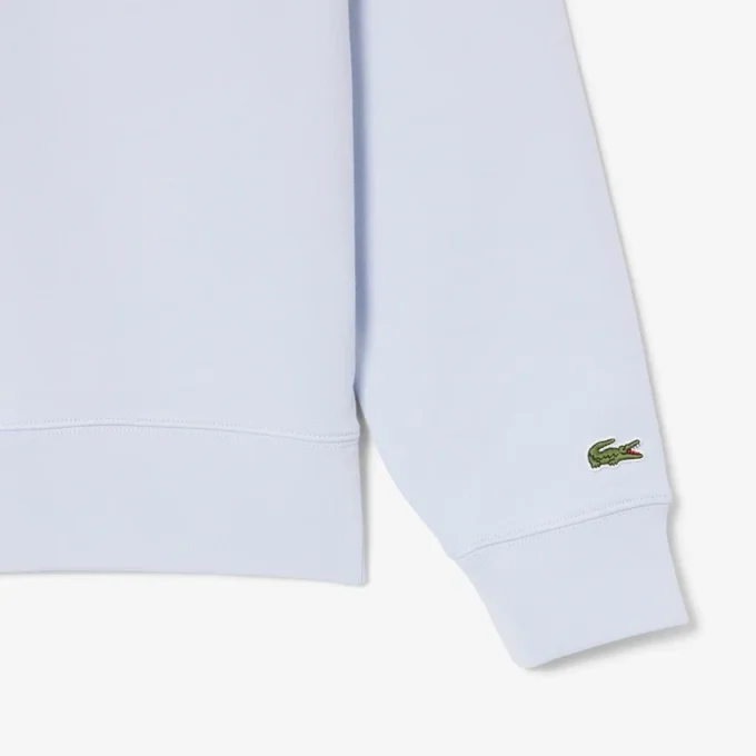 Yüksek Yakalı Kabartmalı Fermuarlı Sweatshirt