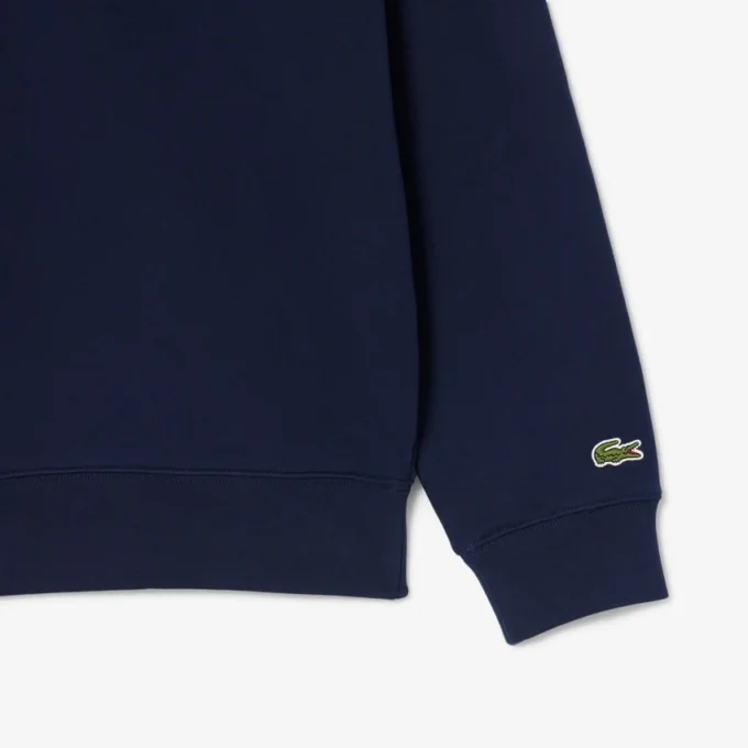 Yüksek Yakalı Kabartmalı Fermuarlı Sweatshirt