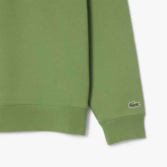 Yüksek Yakalı Kabartmalı Fermuarlı Sweatshirt